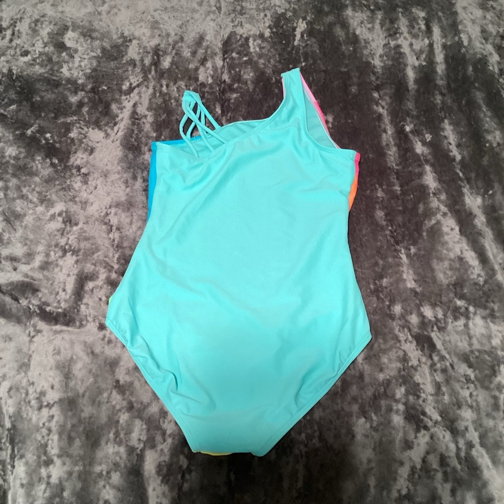 Colorful One-Shoulder Swimsuit - Picture 2 of 2